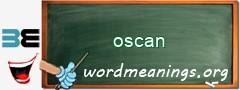 WordMeaning blackboard for oscan